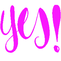 Pink Yes Sticker