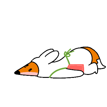 foxbrush_ giphyupload fox tired relax Sticker