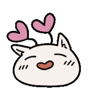Excited I Love You Sticker by Cat and Cat Comics