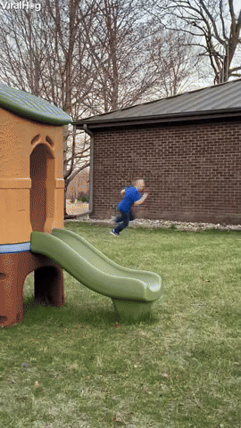 Escaped Rooster Chases a Boy During Birthday Party