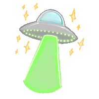 Alien Abduction Space Sticker by diababelife