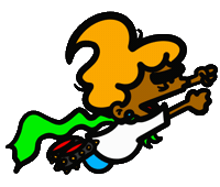 Hero Flying Sticker by Ice Montgomery