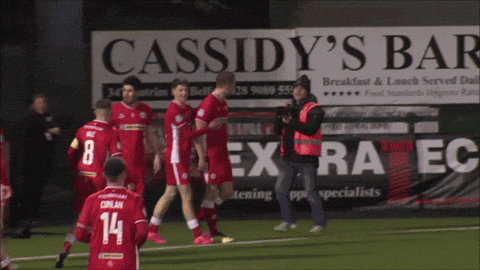 Celebration Congratulations GIF by Cliftonville Football Club