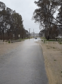 Flooded Roads in Rural Victoria Amid Severe Weather Warnings
