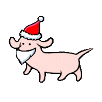 Merry Christmas Dog Sticker by Stefanie Shank