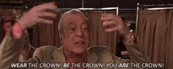 Michael Caine Queen GIF