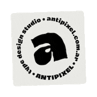 antipixel_ logo typography spin graphic design Sticker
