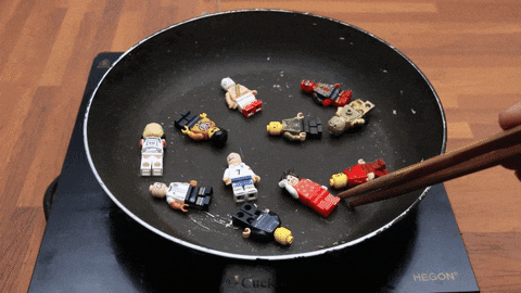 Cookingfunny giphyupload food cooking lego GIF