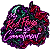 Red Flags Commitment Sticker by TemptRomanceAudiobooks