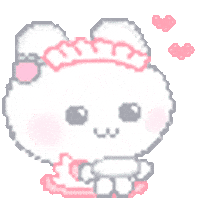wooounoom pixel rabbit かわいい うさぎ Sticker