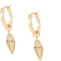 Ice Cream Gold Sticker by Rosie Fortescue