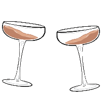 Happy Hour Cheers Sticker by the lifestyled co