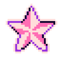 reedloto pixelart pink star purple Sticker