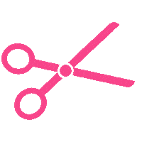 einfach-naehen pink cut scissor schere Sticker