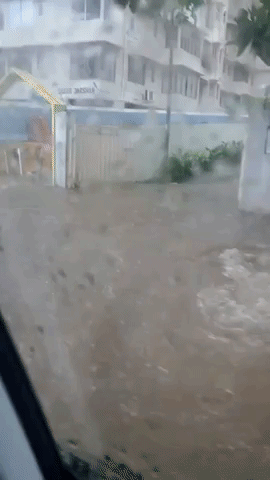 Mumbai Road Turned Into 'Swimming Pool' by Heavy Monsoon Rain