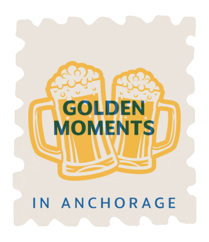 VisitAnchorage summer beer cheers stamp Sticker
