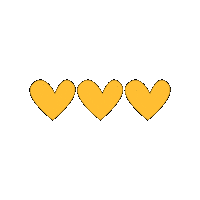 Yellow Hearts Sticker by Volg
