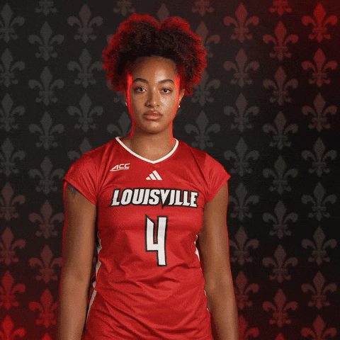 Volleyball Go Cards GIF by Louisville Cardinals