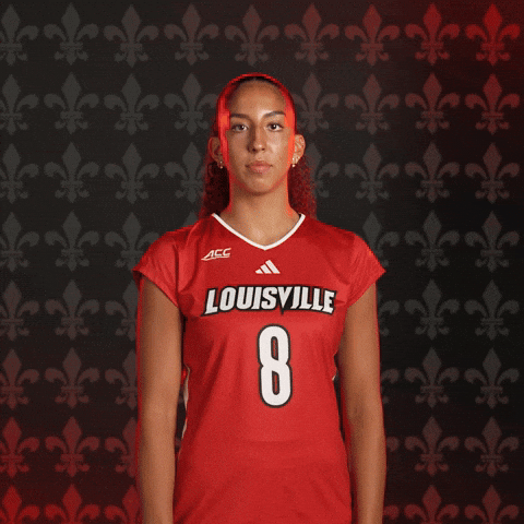 Volleyball Go Cards GIF by Louisville Cardinals