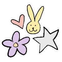 Heart Flower Sticker