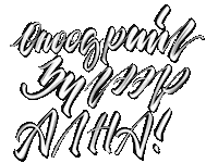 Typography Calligraphy Sticker