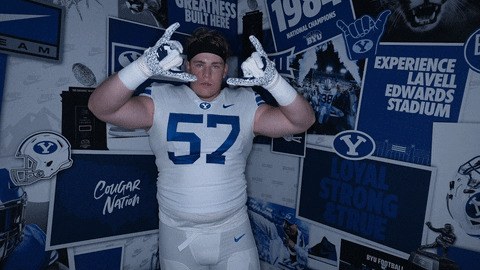Byu Football Go Cougs GIF by BYU Cougars