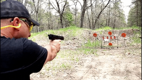 AmericanFirearms giphygifmaker shooting pistol range GIF
