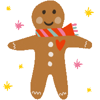 drawglowschool happy christmas man cookie Sticker