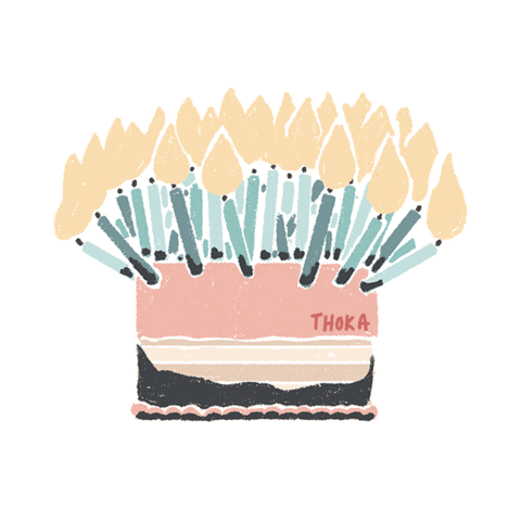 celebrate happy birthday Sticker by Thoka Maer