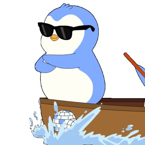 Penguin Boat Sticker by Pudgy Penguins