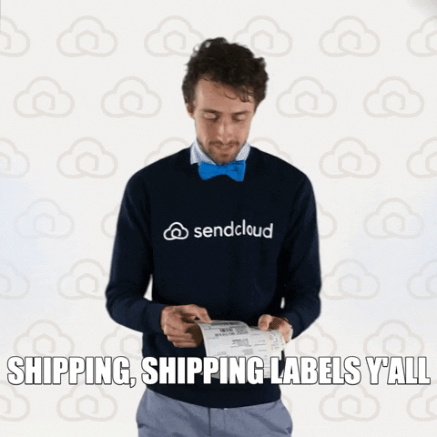 Sendcloud giphygifmaker happy shipping giving GIF