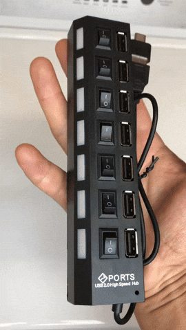 Hub USB de 7 puertos - GIF animado