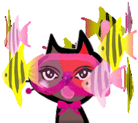 Cat Swimming Sticker