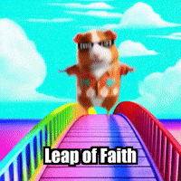 Leap Of Faith Wisdom GIF by Guinea Gambino