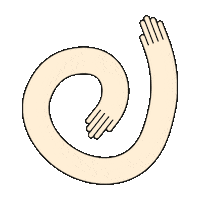 DapphDesign hello bye wave hand Sticker