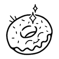 Donuts Doodles Sticker