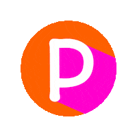 Pink Orange Sticker