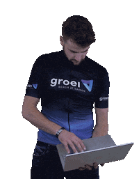 GroeiServices together service services wielrennen Sticker