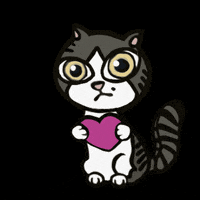 irene_hsyu love cat heart 고양이 GIF