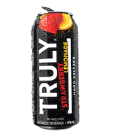 TrulyCan_ hard seltzer truly flavourful strawberry lemonade Sticker