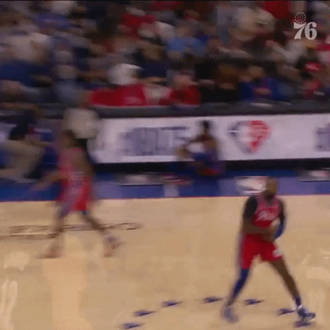 Andre Drummond Sport GIF by Philadelphia 76ers