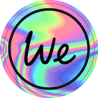 logo sticker by We Make-up