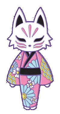 Pin Kitsune Sticker