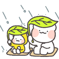 Rainy Day Friends Sticker