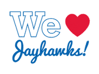University Of Kansas Jayhawks Sticker by kualumni