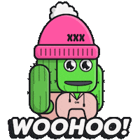 esccity woohoo cactus esccity Sticker