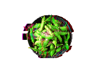 happibyhenssler glitch yummy sushi bean Sticker