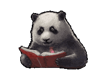 kclibrary cute book panda books Sticker