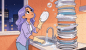 ToefliBT tina chores dishes tasks GIF