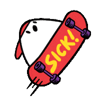 khalidkomics skate sick radical khalidkomics Sticker